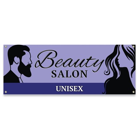 Signmission Beauty Salon Unisex Banner Concession Stand Food Truck Single Sided B-30016